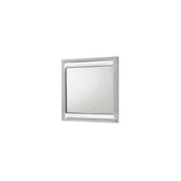 Glam Modern Style Mirror(INCLUDES ONLY MIRROR) Made with Wood in White
