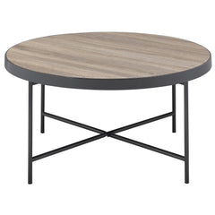 Pluto Grey Oak and Black Coffee Table