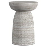 Comet 13 inch Solid Mango Accent Table in White Wash