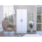 Aria Rectangle Armoire White
