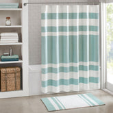 Polyxena Curtain with 3M Treatment Aqua 72x72"