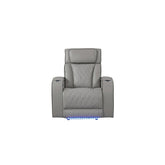 Hephaestus Modern Style Upholstery Recliner Chair Made with Wood & Massage Function Included-Gray