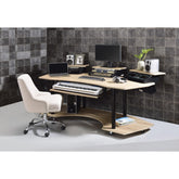 83" Eleazar Natural Oak Finish Music Recording Studio Desk