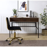 Epic Oak & Black Finish Writing Desk W/USB