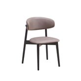 Pulsar Gray Polished Microfiber & Black Finish Side Chair (Set of 2)