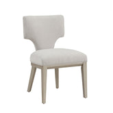 Myth Linen & Champagne Finish Side Chair (Set of 2)