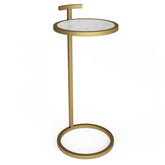 Aegisthus - C Side Table - White / Gold
