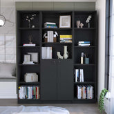 Wenge 3 Piece Living Room Set with 3 Bookcases