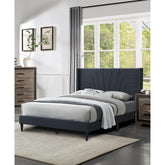 Avalon Color 1pc Queen Size Bed Burlap Fabric Headboard Upholstered Bedroom Furniture Platform Bedframe
