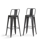 Armageddon - 30" Metal Bar Stool (Set of 2) - Grey