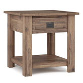 Hector - End Table - Rustic Natural Aged Brown