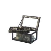 Record Case with Multiple Slots and Removable Watch Cushions, Black