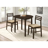 Showcase and Tan 3-piece Dining Set with Drop Leaf
