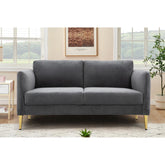 60.63" Wide Modern Corduroy Loveseat, Plush Upholstered Cushions, Solid Wood Frame, Compact Living Room and Apartment Furniture
