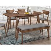 Natural Walnut Rectangular Dining Table