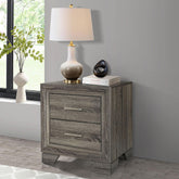 Hestia Brown Oak 2-drawer Nightstand Bedside Table