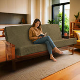 Memory Foam Infused Futon Mattress Full – Washable Removable Cover, Heavy-Duty Zipper, Thick Foldable Sofa Bed Cushion for Guest Room, Apartment, Dorm (Frame NOT Included)