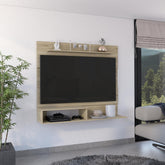 Odyssey Floating Entertainment Center, One Superior Shelf, Two Shelves, Space For The TV´s up 55" -Light Pine