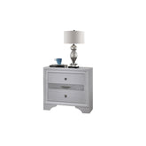 Orion Traditional 2 Drawer Nightstand made with Wood in White