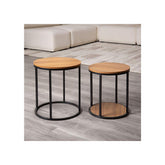 Contemporary Tables Made Of Metal And Solid Wood With Space Saving Design
