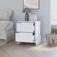 Symphony 2-Drawer Nightstand in White