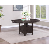 Aeneas Espresso Oval Extension Leaf Dining Table