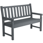 2-Person Garden Bench, HDPE Outdoor Bench with 530 lbs Capacity, Curved Seat for Backyard, Park, Porch, Lawn, Gray