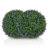 2 Pack Artificial Plant Lavender Topiary Balls, 16.5 Inch