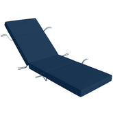 Chaise Lounge Cushion, 4" Thick Outdoor Lounge Chair Cushions with Ties for Patio, 26" x 80 ", Navy Blue