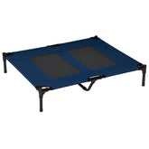 36" x 30" Elevated Cooling Summer Dog Cot Pet Bed with Mesh Ventilation - Blue