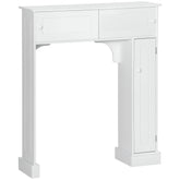 Over The Toilet Bathroom Cabinet, Freestanding Bathroom Storage Organizer with Adjustable Shelves, Toilet Rack, White