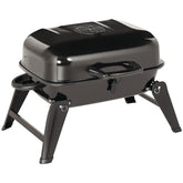 14" Portable Grill, Small Charcoal Grill for Outdoor Cooking, BBQ, Camping, Enamel Coated, Folding Legs, Black