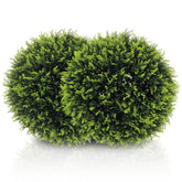 2 Pack Artificial Plant Cedar Topiary Balls, 17.7 Inch