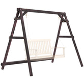 Porch Swing Frame, Heavy Duty A-Frame Hanging Chair Stand Only with Reinforced Bars for Porch, Garden, Backyard
