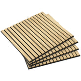 24" x 24" Wood Panels for Wall, 4 Pack Acoustic Panels, Sound Absorbing Slat Wall for Wall Decor, Home, Oak