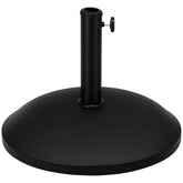 20" 55 lbs Round Cement Umbrella Base Stand Market Parasol Holder with Tightening Knob & Easy Setup, for Φ1.3", Φ1.5", Φ1.9" Pole, for Lawn, Deck, Backyard, Garden, Black
