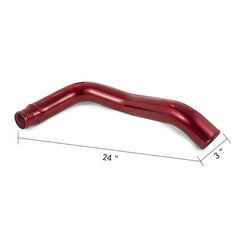 Bostome 6.0L Powerstroke Turbo Intercooler Pipe Boot Kit with aluminum pipes and silicone boots.