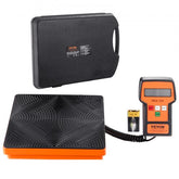 Bostome 110 lb refrigerant scale with 2g precision, remote, and carrying case.