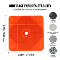 Bostome 18-inch collapsible safety cones with reflective stripes in a 4-pack for visibility.