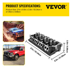 Ford 6.0L Power Stroke 18mm cast iron cylinder head for 2003-2007 F-250 to F-550 trucks.