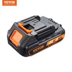 Black Bostome 20V 2.0Ah lithium-ion battery with orange accents for power tools.