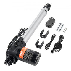 Bostome 24V linear actuator kit with 10-inch stroke, 220lbs capacity, and IP44 protection.