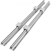 Bostome SBR16 linear rail kit with two 800mm rails and four bearing blocks for smooth motion.