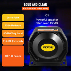 Bostome 400W 135dB car warning siren PA speaker system with 8 tones and handheld mic.