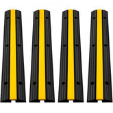 Bostome 4-Pack rubber cable protector ramp with a single channel and slip-proof surface.