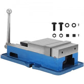 Bostome 6" precision lock down vise with heavy-duty cast iron and thickened clamping jaws.