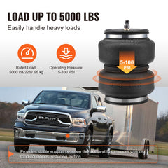 Bostome Air Bag Suspension Kit for Dodge Ram 1500 with 5000 lbs load capacity and adjustable pressure.