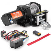 Bostome 4000 lb electric winch with steel cable and waterproof housing for ATV and UTV use.