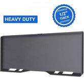 Bostome skid steer mount plate made of 1/2" thick steel for quick attachment to loaders.