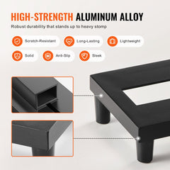 Aluminum guitar pedal board measuring 15"x5.7" with a carry bag for 4-6 pedals.